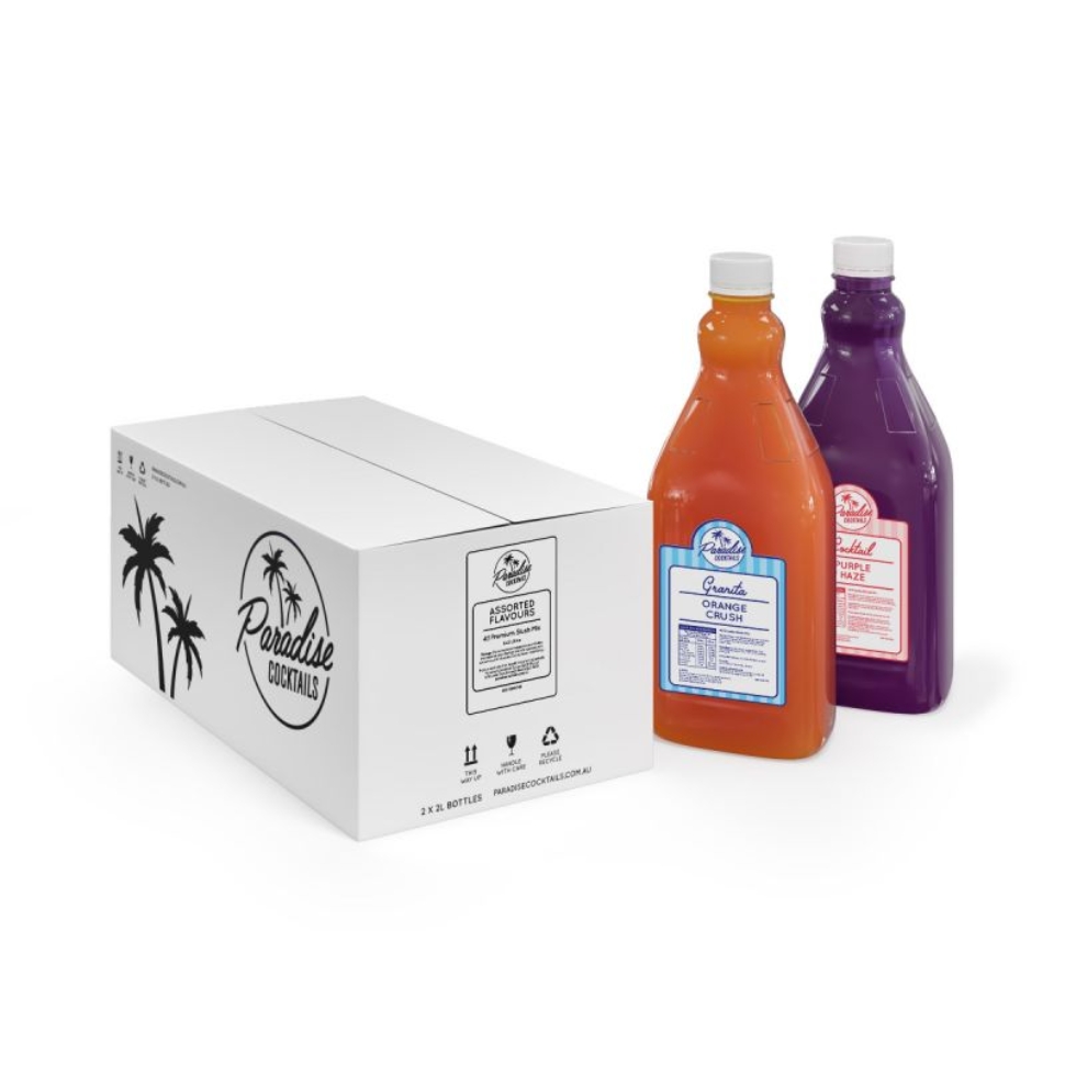 Slush syrup mix 2 flavour carton