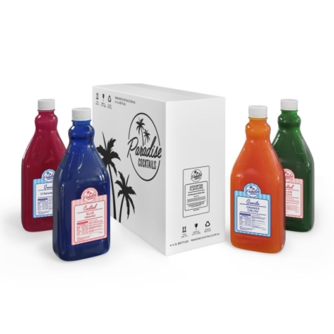 Slush syrup mix 4 flavour carton
