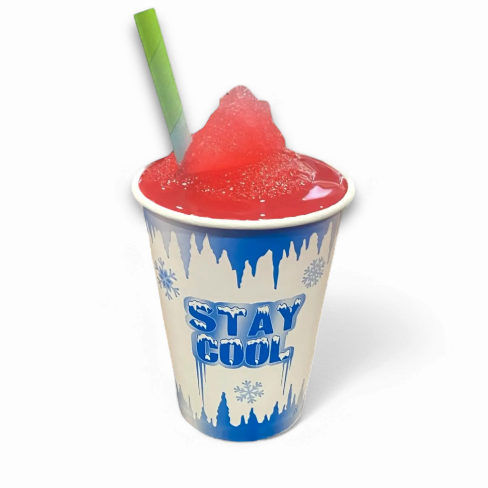 Berry Blast slushie made from Fruchilla 99% juice concentrate – vibrant natural berry colour