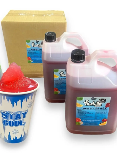 Fruchilla Natural Berry Blast 10L – 99% Fruit Juice Slushie Syrup Concentrate – 2x5L Bottles