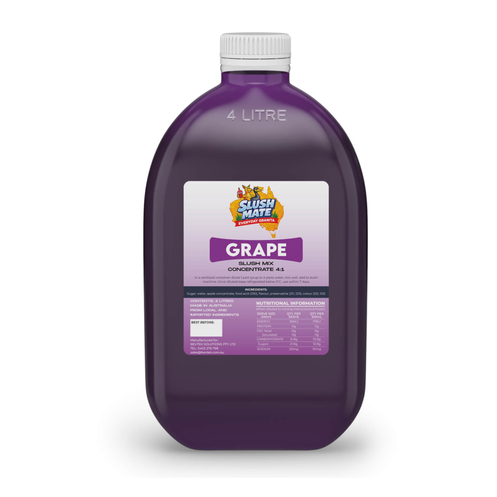 Slush Mate Everyday Granita Grape 4L syrup bottle