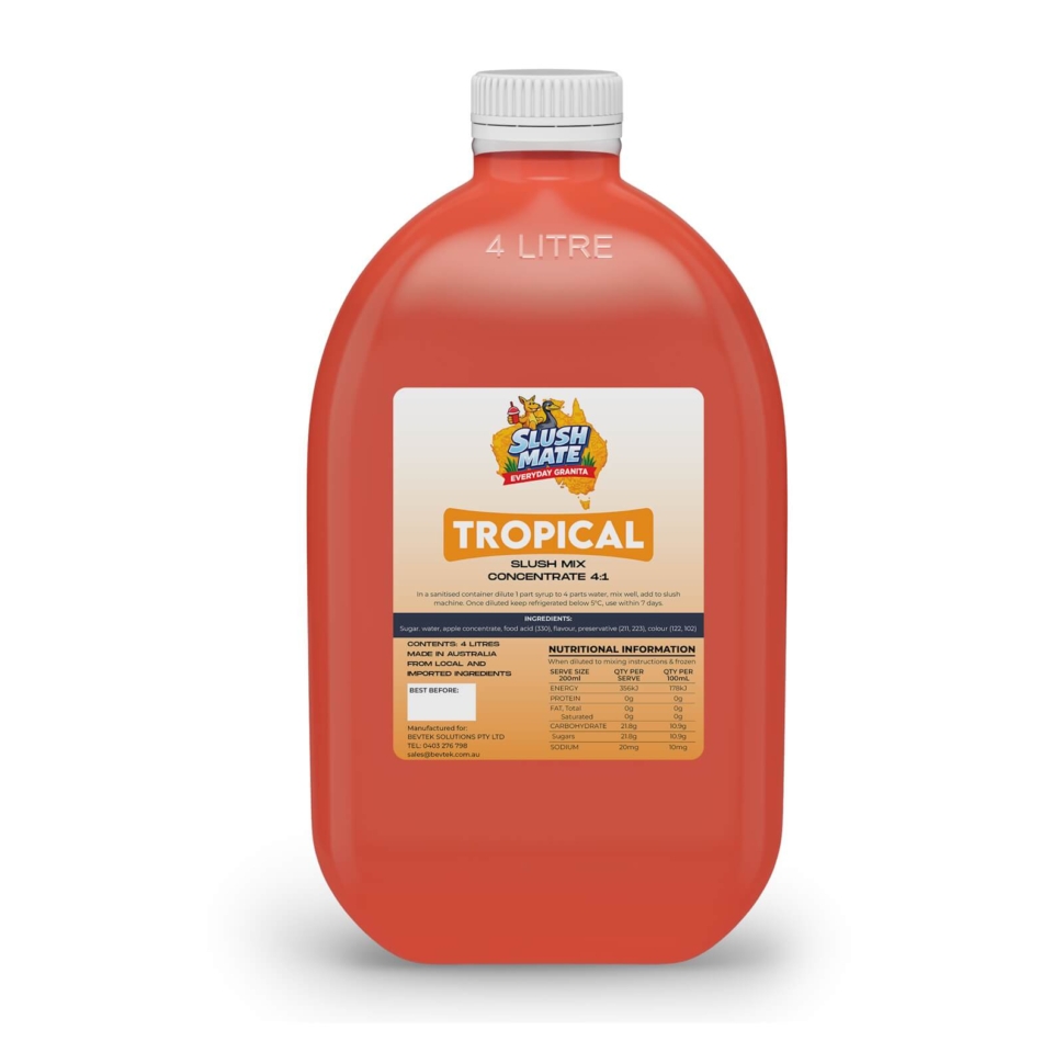 Slush Mate Tropical 4L - Best Value Granita Syrup (4:1)