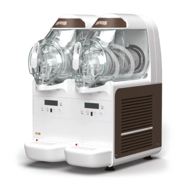 BRAS B‑Cream HD 2 twin bowl frozen dessert machine with 2 x 6L Tritan bowls for soft ice cream and slush, supplied by Slush WA