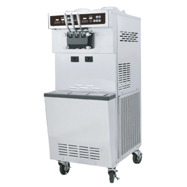 Icetro SSI-203SN twin flavour floor-standing soft serve machine with two 10L hoppers and two 2.7L cylinders, supplied by Slush WA